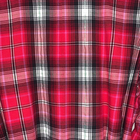 Victoria’s Secret Red Plaid Flannel Sleep Romper Silver Threads Sz Small NEW - Picture 7 of 12